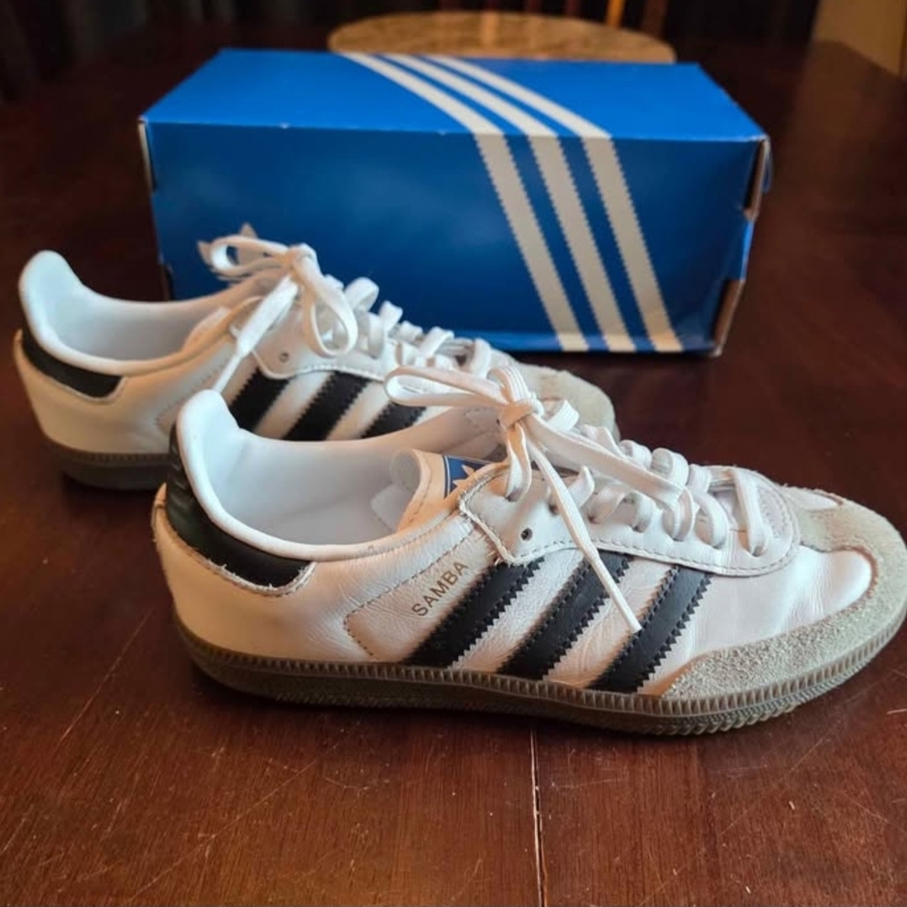 Adidas Samba White and Black Sneakers